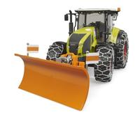 Bruder Claas Axion 950 met sneeuwkettingen + sneeuwschuif (1:16) - thumbnail