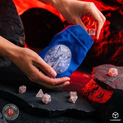 Anne Stokes Dice Pouch Snow Fairy