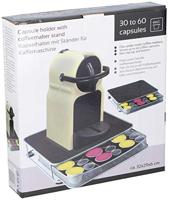 Koffiezetapparaat Standaard met Capsulehouder 32x29x6 cm Metaal/Zwart/Zilver - thumbnail