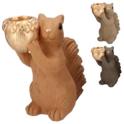 Daan Kromhout Schaal jingle eekhoorn staand bruin 21 cm 3 assorti | 6 stuks