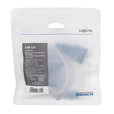 LogiLink UA0042B seriële converter/repeater/isolator USB 2.0 RS-232 Groen, Transparant