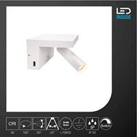 SLV WandlampKarpo USB wit - 1002140 - thumbnail