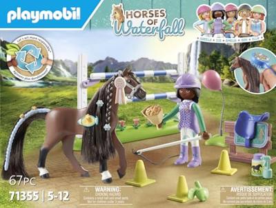 PLAYMOBIL 71355 Zoe & Blaze met hindernisbaan - Paarden van de waterval - Met modulaire obstakels - Vanaf 5 jaar