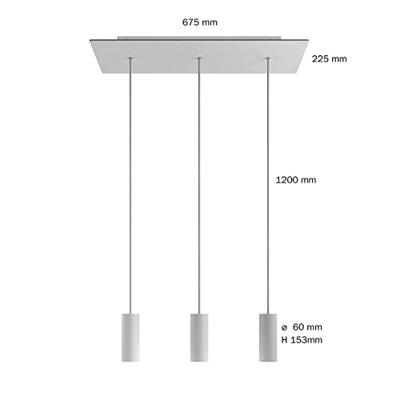 Hanglamp met 3 pendels en metalen kap met lamp Satijnkoper-Dibond | Creative-Cables | Lamp kopen | Creative-Cables | Lamp kopen | Creative-Cables | |