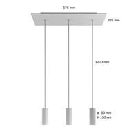 Hanglamp met 3 pendels en metalen kap met lamp Satijnkoper-Dibond | Creative-Cables | Lamp kopen | Creative-Cables | Lamp kopen | Creative-Cables | | - thumbnail