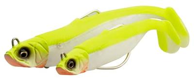 Savage Minnow Weedless 10Cm 16Gr 2 Body's + 1 Head Blue Pearl Silver