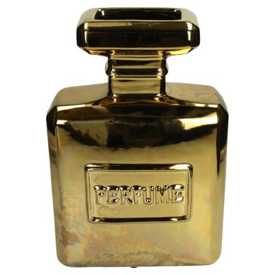 Kersten vaas aardewerk parfumfles 19.5x8.5x29.5cm goud