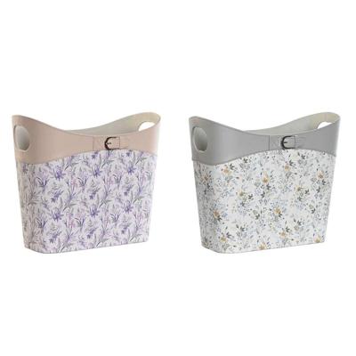 Tijdschriftenrek DKD Home Decor Wit Grijs Lila Licht Roze Polyurethaan 39 x 21 x 34 cm (2 Stuks)