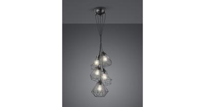 Trio hanglamp Meike 150 x 50 cm 5 x E27 staal