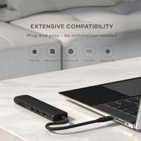 Satechi USB-C 7-in-1 Slim multiport adapter (ethernet) - Black - thumbnail