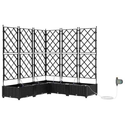 VidaXL Tuin bloempot 5 pcs zwart staal