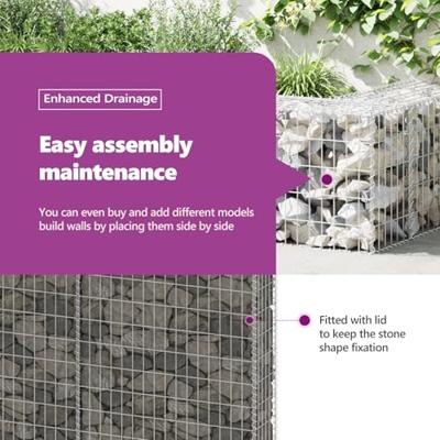 Schanskorfmuur met deksels 300x30x50 cm gegalvaniseerd staal