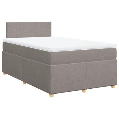 Boxspring met matras stof taupe 80x200 cm