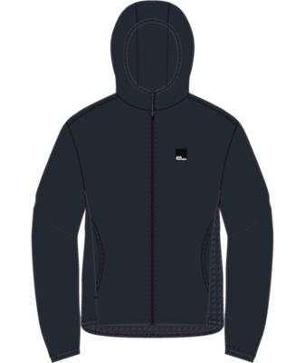 Jack wolfskin Mogari Hooded Fz Fleece Dames Dark Navy S