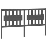 Hoofdbord 155,5x4x100 cm massief grenenhout grijs - thumbnail