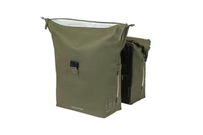 Dubbele fietstas Basil SoHo Nordlicht 41 liter 31 x 13 x 37 cm - mosgroen