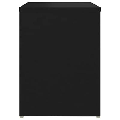 VidaXL Nachtkastjes 2 st 40x30x40 cm bewerkt hout zwart