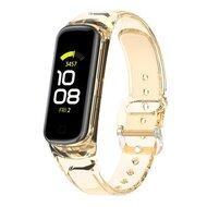 Doorzichtige TPU band (zon verkleurend) - Transparant geel - Samsung Galaxy Fit 2 - thumbnail