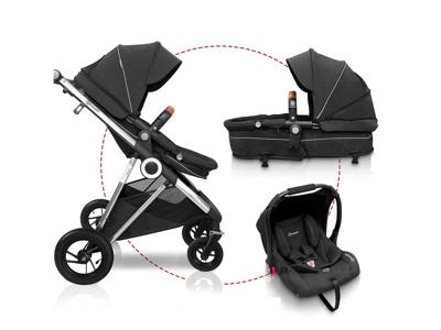 BabyGO Kinderwagen Halime AIR (zwart)