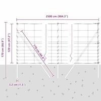 Weidehekwerk Zilver 25 x 1.2 m Gegalvaniseerd staal - thumbnail