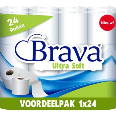 Brava Ultra Soft Toiletpapier - 24 Rollen - Comfortabel & Sterk WC Papier