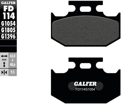 GALFER bremsbelag "fd114" brake pad fd114 g1054 organic