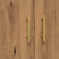 Dressoir 69,5x34x90 cm bewerkt hout artisanaal eikenkleur - thumbnail