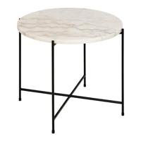 Bendt Bijzettafel 'Carolien' Wit Marmer, Ø52cm - thumbnail