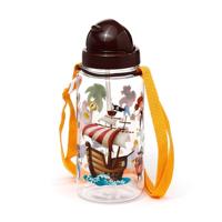 Ecozen Kinder Waterfles 450ml Flip Straw Jolly Rogers Piraat - thumbnail