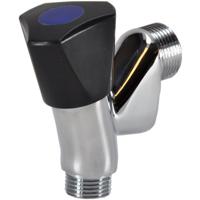 Riko Beluchterkraan Kiwa 1/2" met knop - Zwart - thumbnail