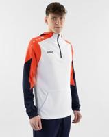 JAKO 6770 Sweater Met Kap Dynamic - Wit/Koraal/Marine - L - thumbnail
