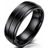 Titanium heren ring Zwart 8mm-19mm - thumbnail
