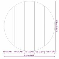 VidaXL Zwembad grondzeil lichtgrijs ø 610 cm niet-geweven stof - thumbnail