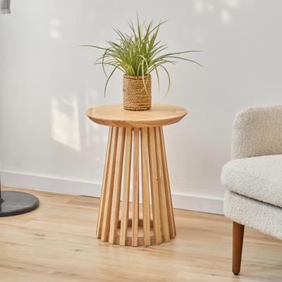 Artistiq Bijzettafel 'Nikkie' Hevea hout, 40cm, kleur Naturel