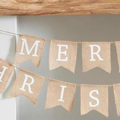 Jute Letterslinger Merry Christmas (2,5 mtr)
