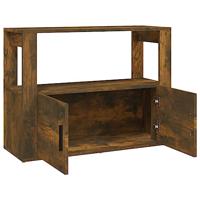 Dressoir 80x30x60 cm bewerkt hout gerookt eikenkleurig - thumbnail