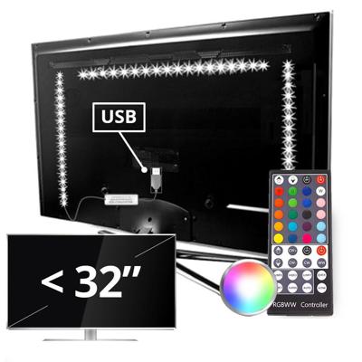 Tv backlight set met 3 RGBWW ledstrips voor tv’s
