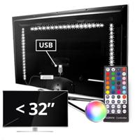 Tv backlight set met 3 RGBWW ledstrips voor tv’s - thumbnail