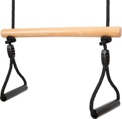 Small Foot - houten trapezeschommel met gymnastiekringen black line Small Foot - houten trapezeschommel met gymnastiekringen black line