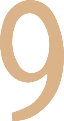 Vaessen Creative • mdf cijfer ''9'' 21,8cm