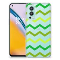 OnePlus Nord 2 5G | TPU bumper | Zigzag Groen - thumbnail