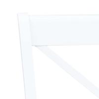 Eetkamerstoelen 2 st massief rubberwood wit - thumbnail