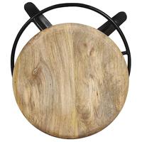 Barkrukken 2 st 66 cm massief mangohout - thumbnail