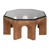 Hoofdtafel Home ESPRIT Kristal Sparrenhout 99 x 99 x 46 cm - thumbnail