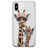 iPhone X/XS transparant hoesje - Giraffe - thumbnail