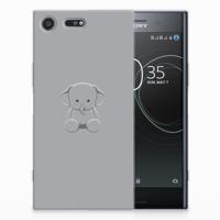 Sony Xperia XZ Premium Telefoonhoesje met Naam Grijs Baby Olifant - thumbnail