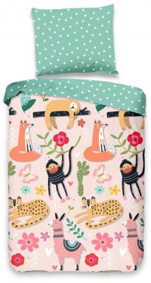 Good Morning katoenen kinderdekbedovertrek Dinos Good Morning katoenen kinderdekbedovertrek Dinos