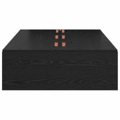 Bedframe met opslag Zwart eiken 200 x 80 x 31.5 cm Bewerkt hout