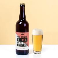 Bierfles (750ml) Wie drinkt, sterft - thumbnail