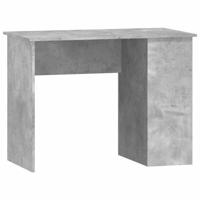 Bureau 100x55x75 cm bewerkt hout betongrijs - thumbnail